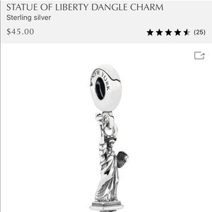 Pandora Statue of Liberty dangle charm
